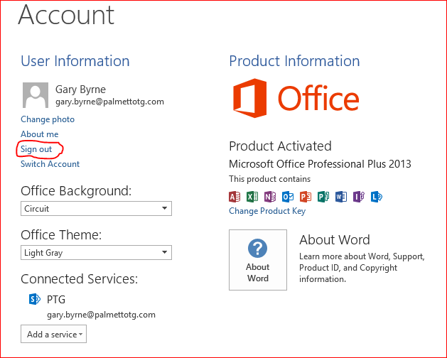 office 365 shows unlicensed product